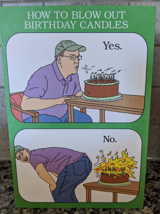 Birthday card from Wifey Btw Yes and No should be swapped