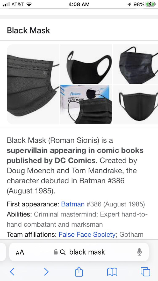 Black Mask Batman Supervillain