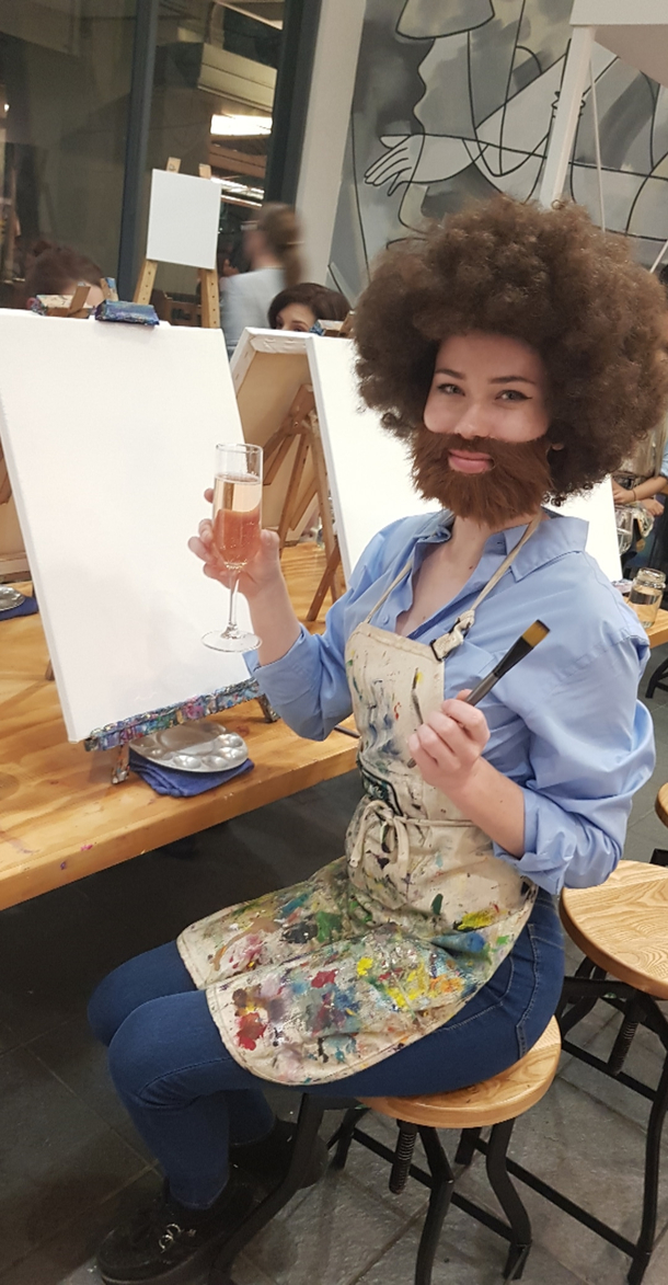 Bob Ross cosplay
