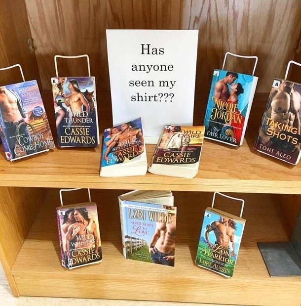 Book display at my local library