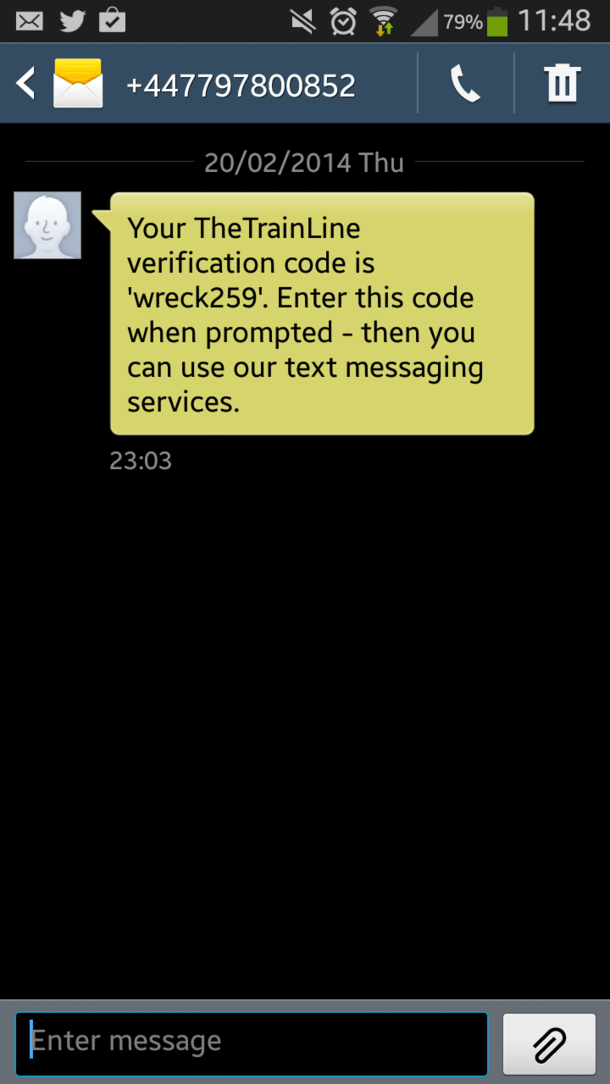Booked some train tickets last night this was my verification code Feeling pretty confident right about now