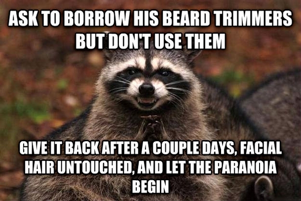 Borrowing beard trimmers