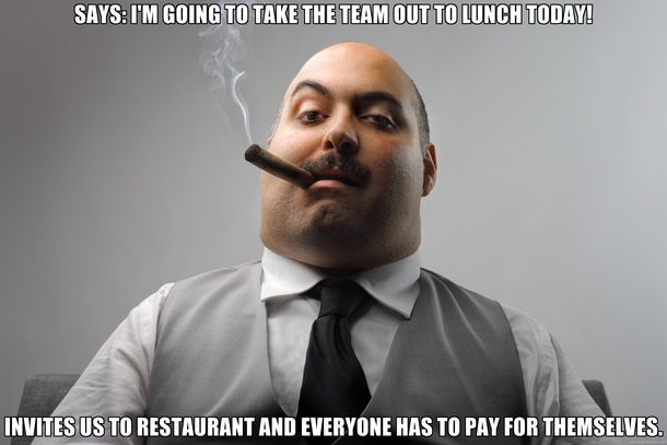 Boss did this today even though he has the company credit card and is allowed to use it for exactly this purpose