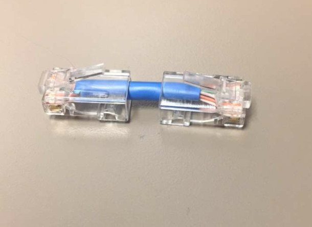 Boss told me to make an ethernet cable today No specification of length Jokes on them