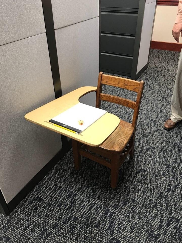 Boss told me to set up a desk for the new intern