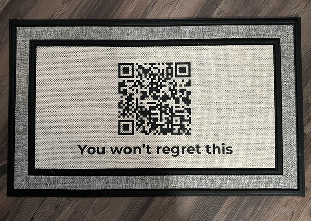 Bought a new doormat now I can Rickroll everyone who visits my house