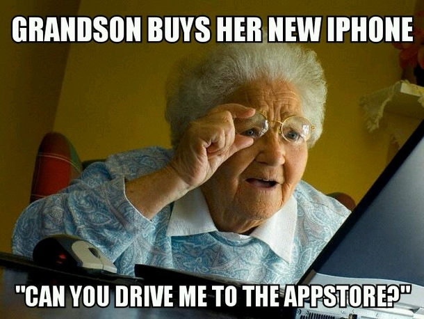 Bought my grams an iPhone so she can keep all of her books together