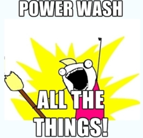 Boyfriend and I rented a power washer today Its so satisfying