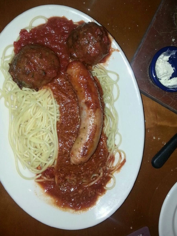 Boyfriend took me to The Spaghetti Factory for a romantic v-day dinner This is what the waiter gave him