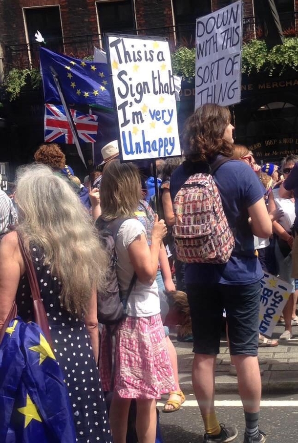 British people protesting politely