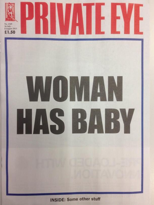 British satire and current affairs Mag captures the Royal birth perfectly