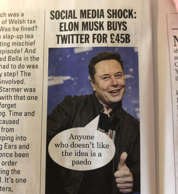 British satirical magazine Private Eye delicately handling the Elon MuskTwitter takeover
