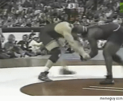 Brock Lesnars Wheel of Death during the NCAA semi-finals