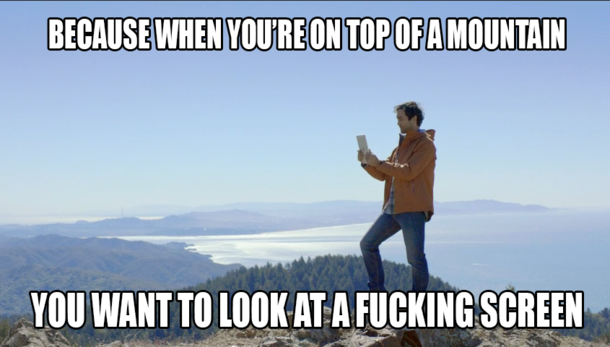 Brought my new iPad Air on a hike today - Meme Guy