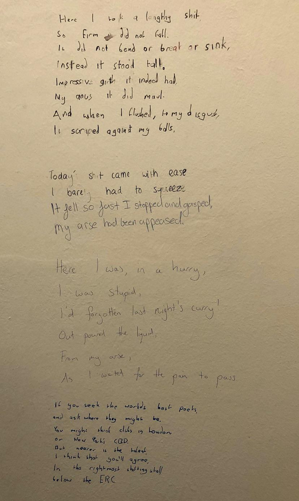 Brought to you by Melbourne University toilets