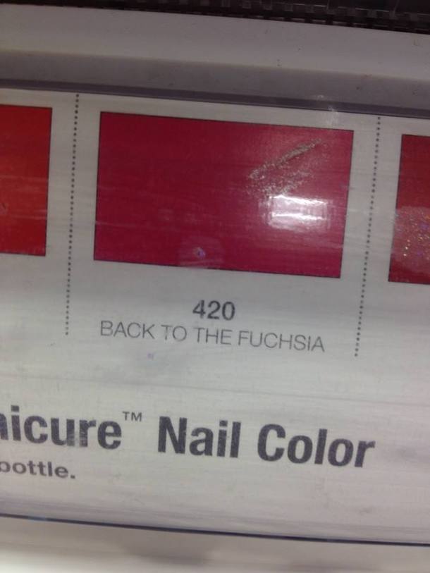 Browsing nail polish color when suddenly