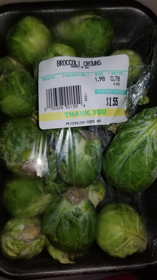 Brussels Sprouts were sold out I think these will work