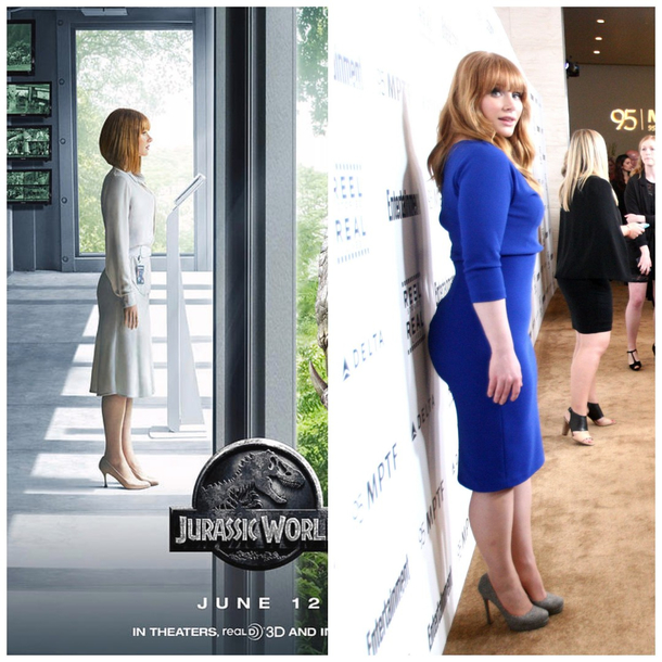 Bryce Dallas Howards butt is so big they had to Photoshop it down in the Jurassic World poster