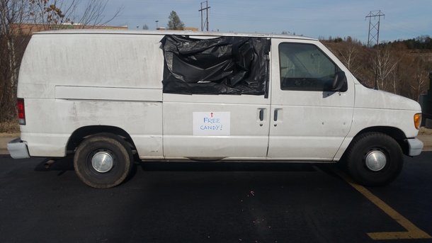 Buddy drove his already-rapey van to work todaywe added the assist but in hindsight I dont think it was necessary