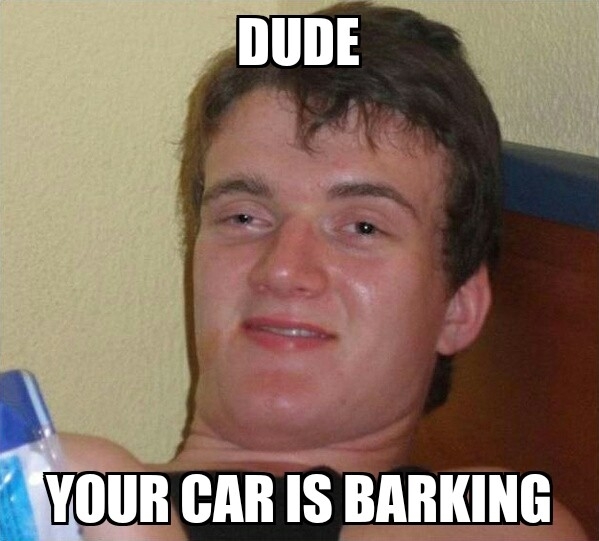 Buddy trying to tell me my car alarm was going off