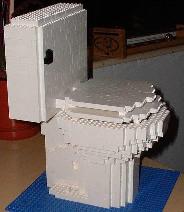 Built a lego toilet today