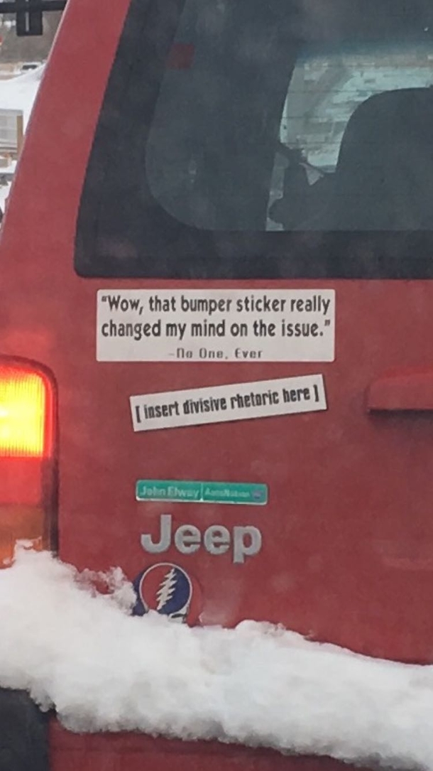 Bumper sticker wisdom