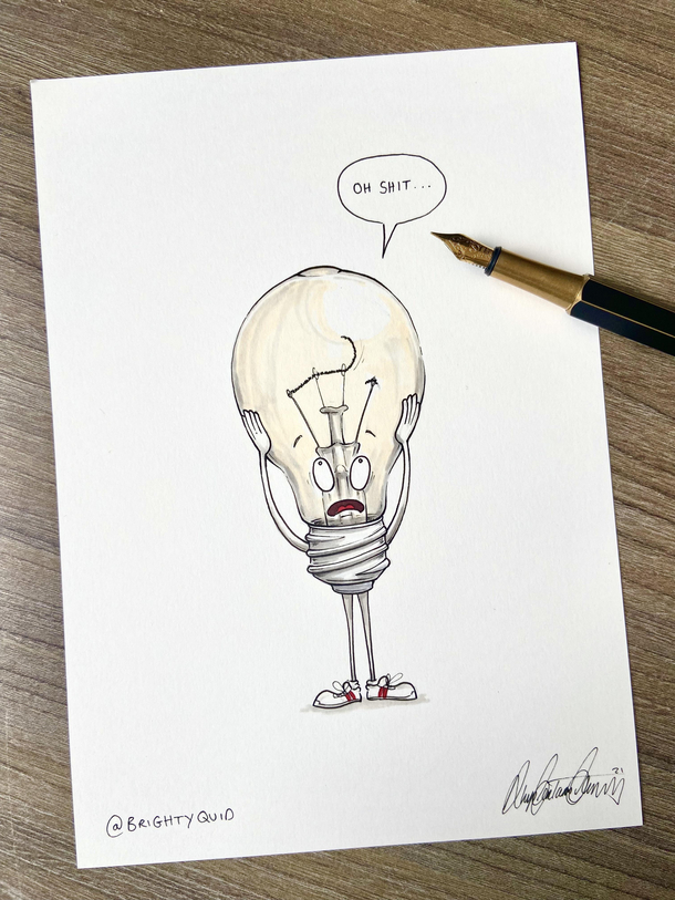 Burned Out - Ink Drawing