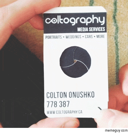 business card for photography business