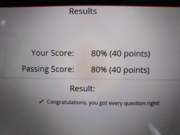 But I got all of them right