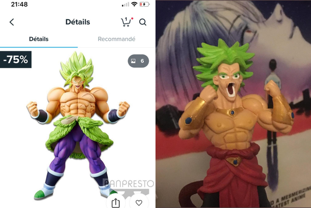 Buy a Broly figurine on Wish