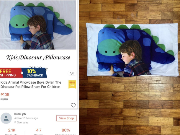Buying a kids dinosaur pillowcase