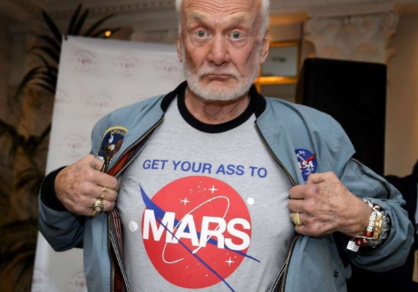 Buzz Aldrin is ready for another trip
