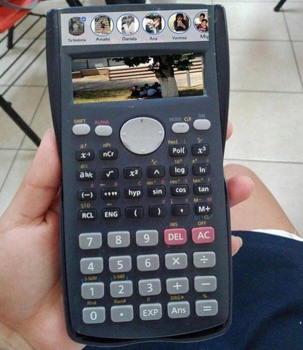 Calculators in  now have stories