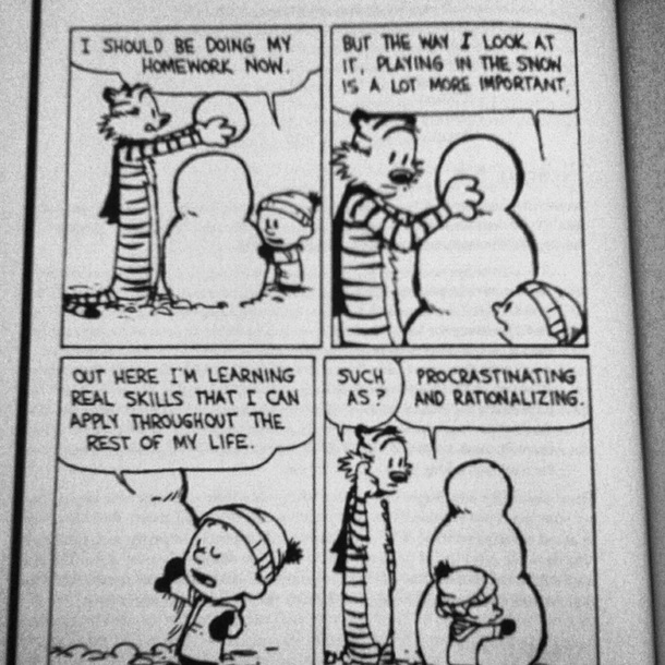 Calvin knows whats important
