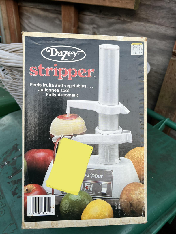 Came across an old stripper sitting on top of my garbage can