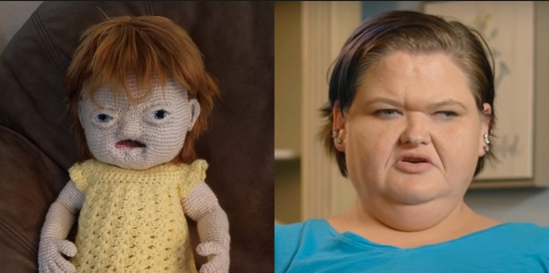 Came across these crochet dolls on a Facebook page and Im pretty sure this one is Amy Slaton from lb sisters Anyone know how we can free her from this voodoo