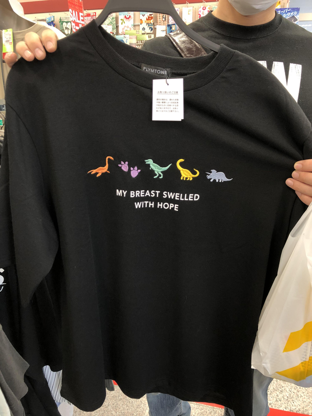 Came across this in Japan today and I think it was suppose to say My heart is full of hope which is similar to the chosen quote in Japanese