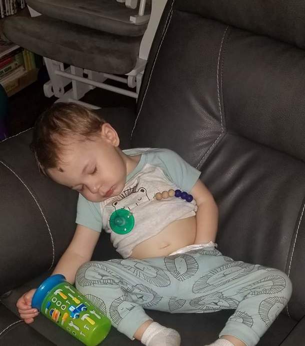 Came home from a long day at daycare then hit the bottle pretty hard