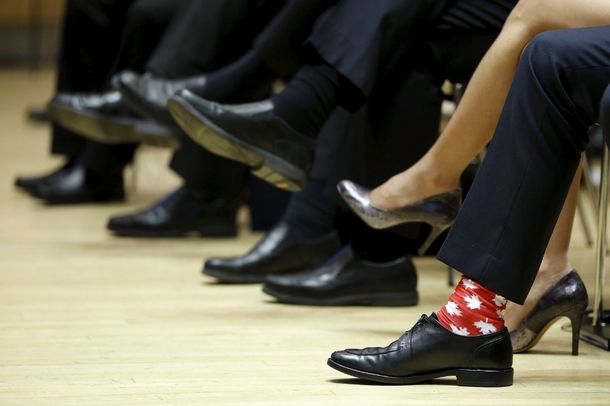 Canadas Prime Minister Justin Trudeau and his socks