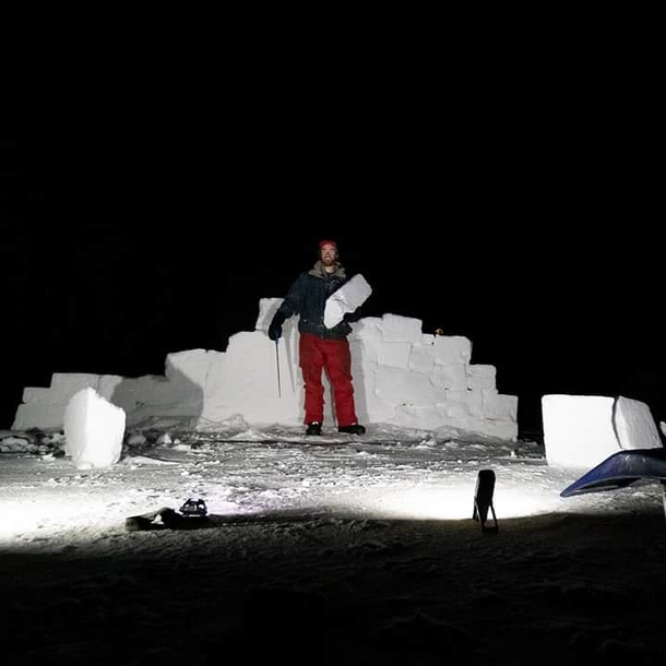 Canadian man begins to build wall in anticipation of  results KeepAlbertaGreat