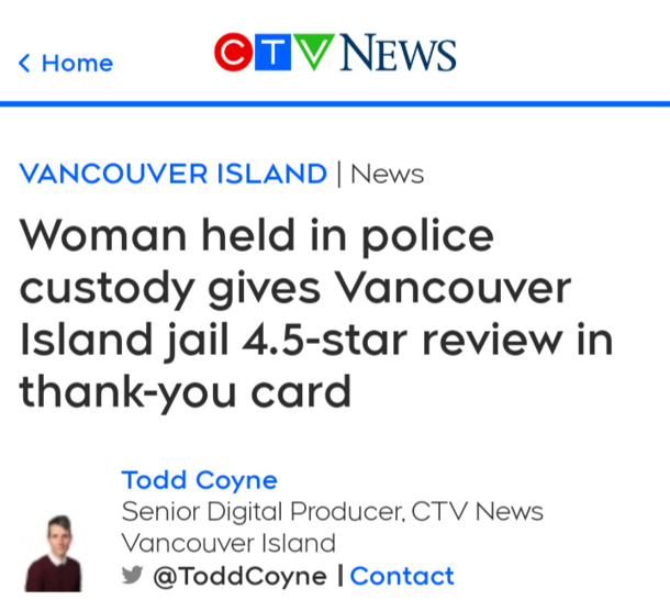 Canadians are so polite they thank the jail for arresting them