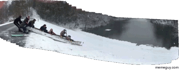 Canoe sled Panoramic GIF - Meme Guy