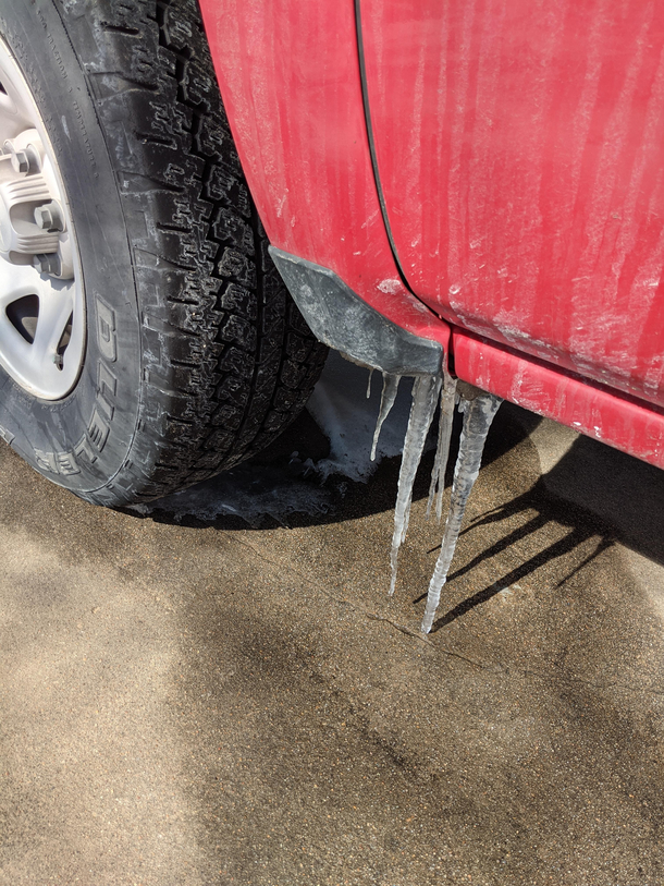 Cant make it to work truck frozen to ground