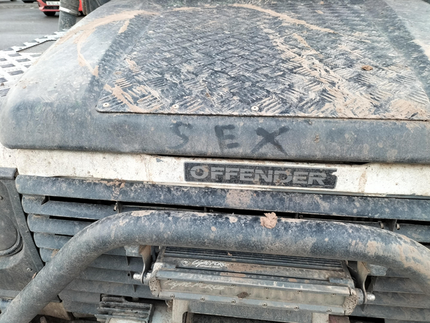 Car dirt graffiti done well