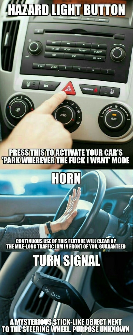 Car feature guide for assholes