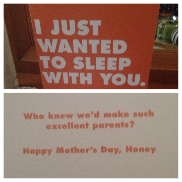 Card my dad gave to my mom yesterday