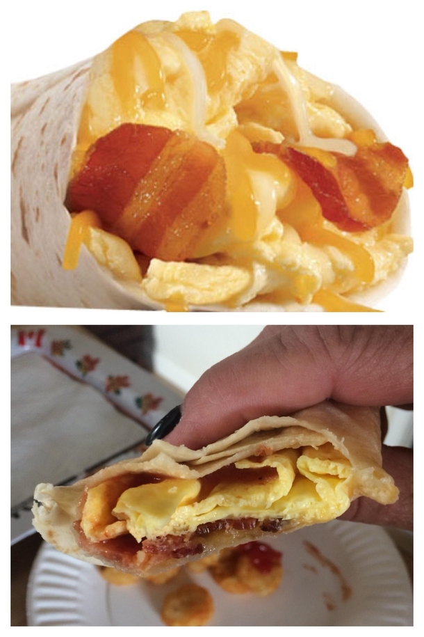 Carls Jr Bacon egg and cheese burrito