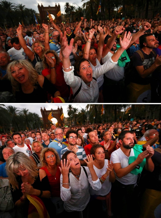 Catalonia declaration of independence in two pictures