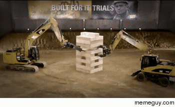 Cats playing Jenga