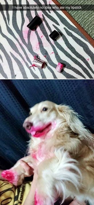 Caught pink handed